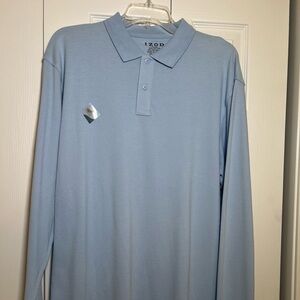 Izod Kids Light Blue Long Sleeve Polo